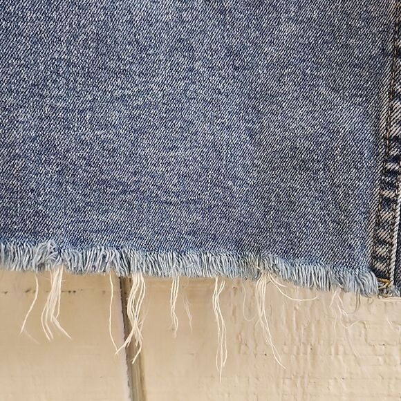 LAST Women's Wide-leg Cotton Blue Denim Jeans Capri Pants Small - Picture 4 of 12